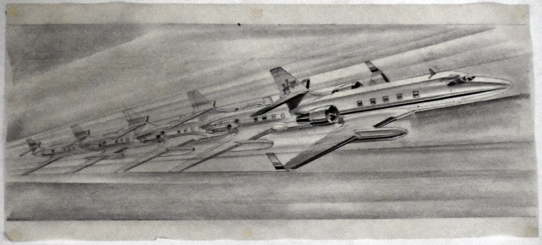 Otto Kuhni Artwork - Hand Drawings - Jet Plane