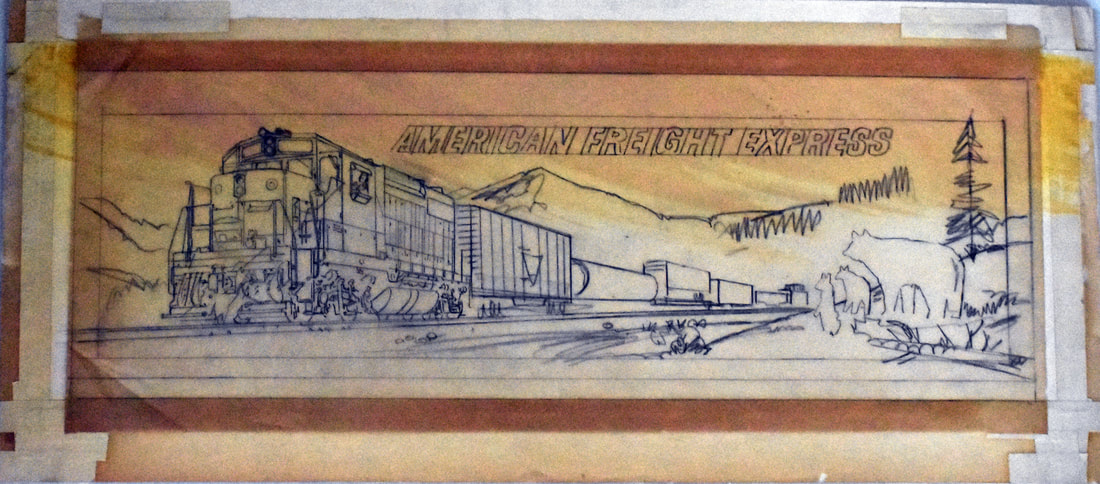 Otto Kuhni Artwork - Hand Drawings - America Freight Express