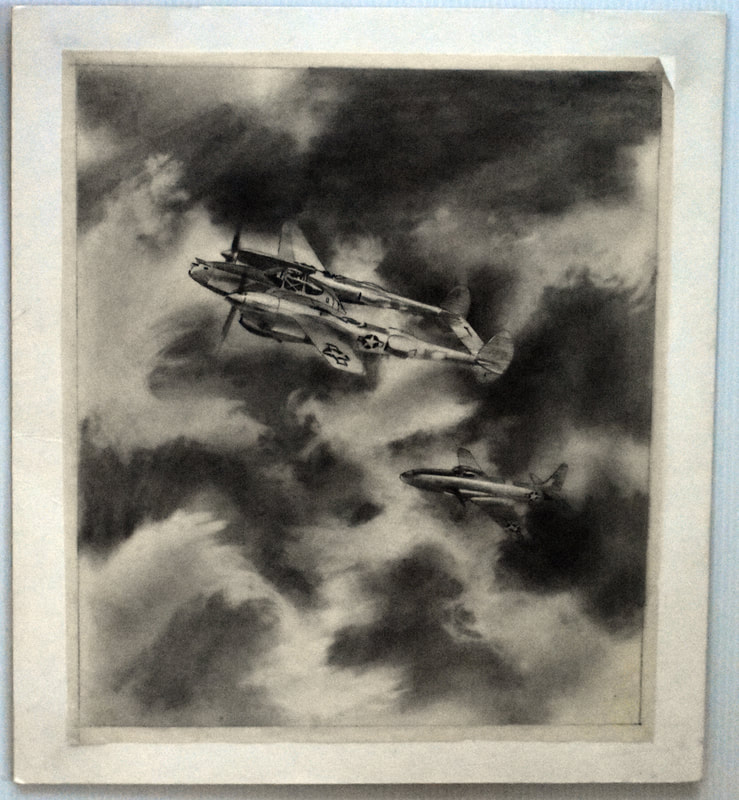 Otto Kuhni Artwork - Hand Drawing - Two Planes