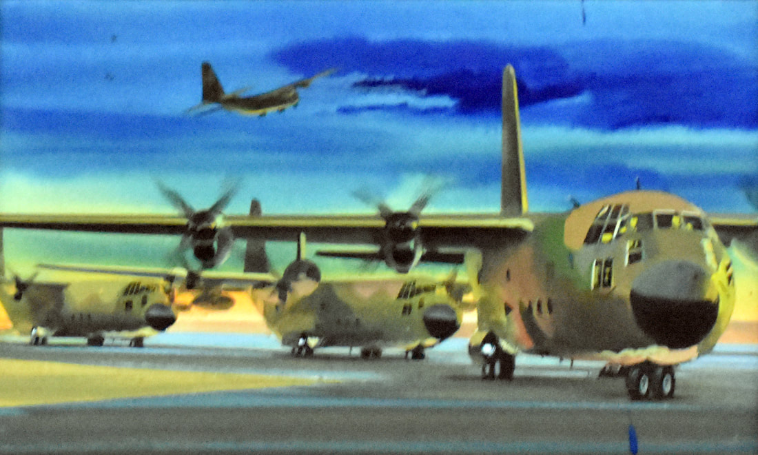Otto Kuhni Artwork - Four Military Planes