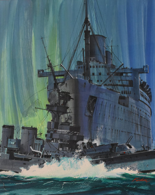Otto Kuhni Artwork - Nautical - Battleship