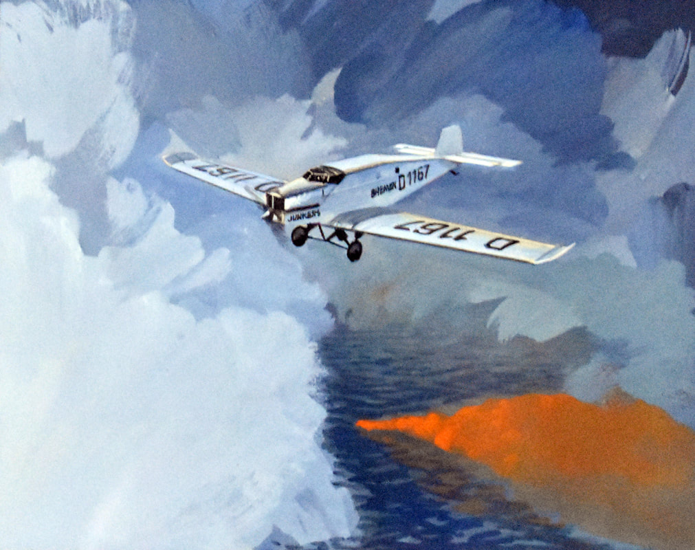 Otto Kuhni Artwork - Paintings - White Plane