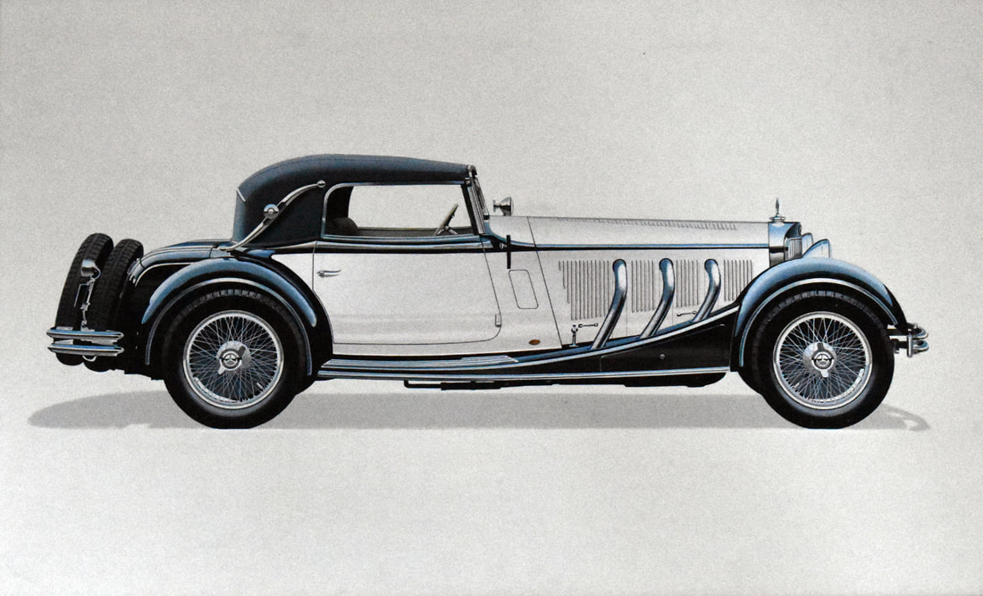 Otto Kuhni Artwork - Automobiles - White Car