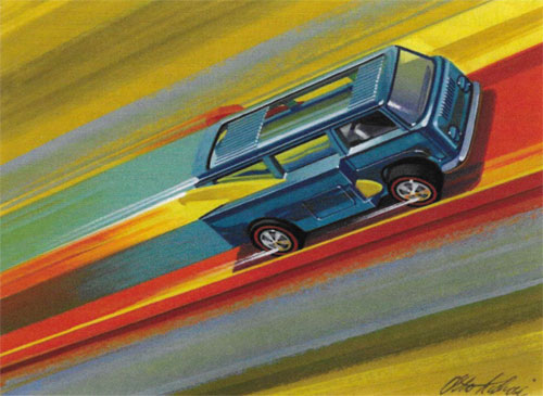 Hot Wheels painting by Otto Kuhni