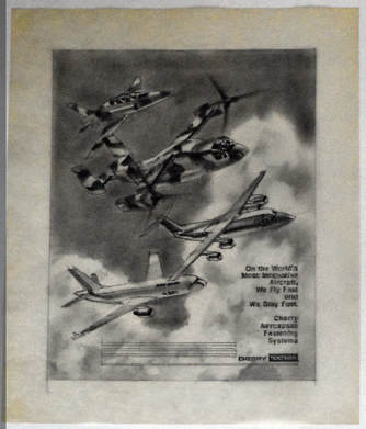 Otto Kuhni Artwork - Hand Drawings - Four Planes