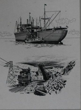 Otto Kuhni Artwork - Nautical and Trains - Hand Drawings